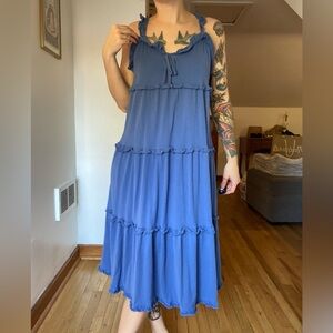 J. Crew Blue Midi Dress